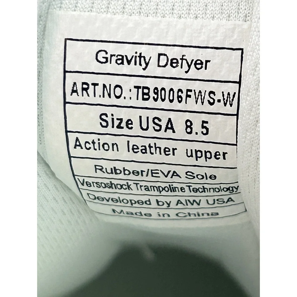 Gravity Defyer Shoes Women Size 8.5‎ White TB9006FWS VersoShock Athletic